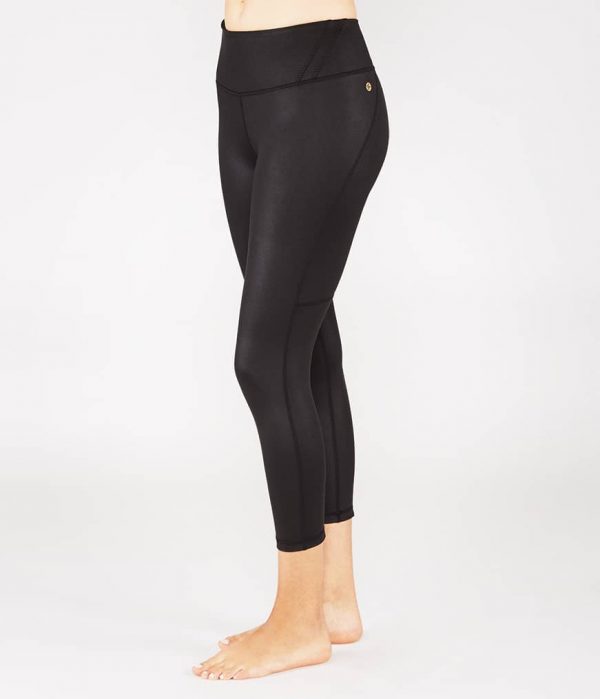 Manduka Yoga-Legging CORSET CROP BLACK SHEEN schwarz-schimmernd für Frauen 1