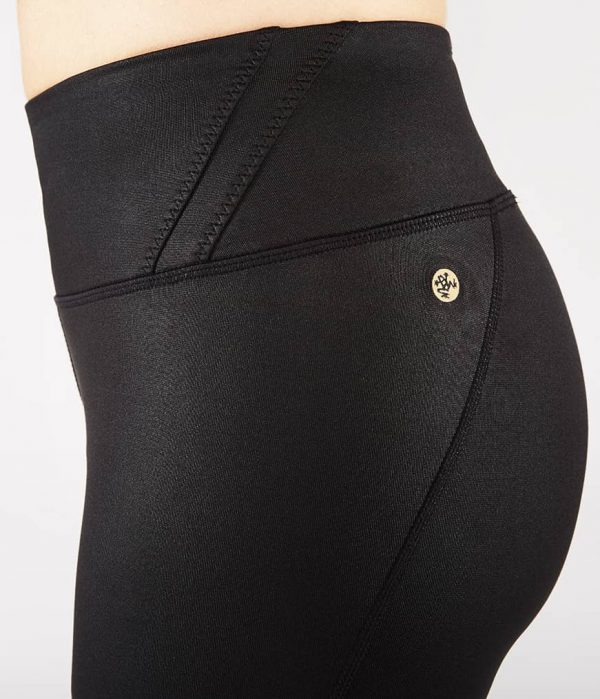 Manduka Yoga-Legging CORSET CROP BLACK SHEEN schwarz-schimmernd für Frauen 5